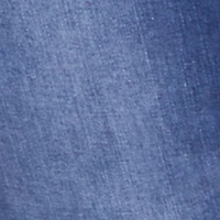 Plus Cropped Distressed Button Front Jean Jacket