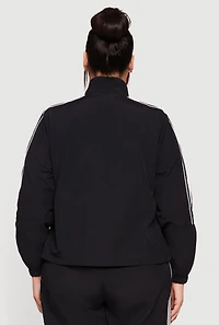 Plus Not Now Embroidered Windbreaker