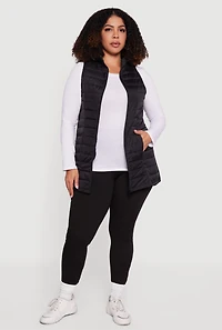 Plus Lightweight Long Puffer Vest