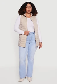 Plus Lightweight Long Puffer Vest