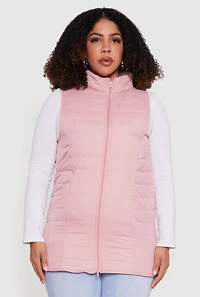 Plus Lightweight Long Puffer Vest