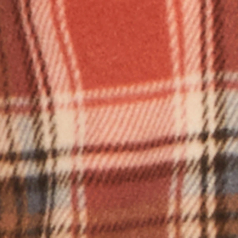 Plus Plaid Sherpa Lined Hooded Fleece Shacket