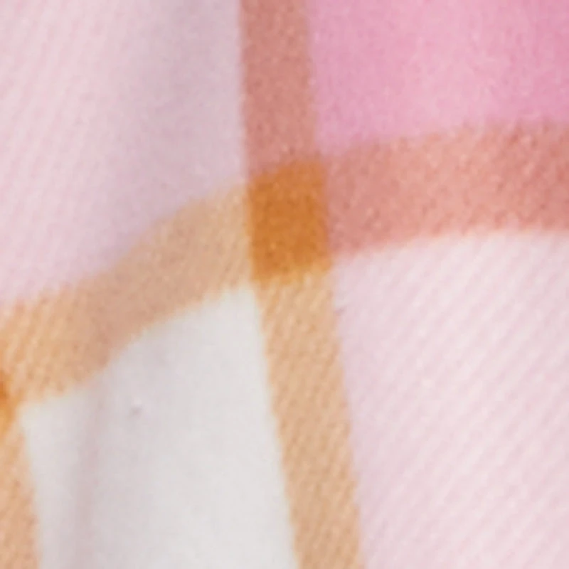 Plus Plaid Sherpa Lined Fleece Button Front Jacket