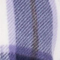 Plus Hooded Zip Front Plaid Sherpa Shacket