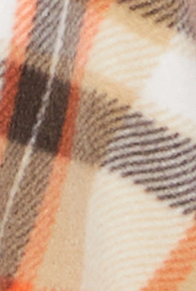 Plus Plaid Snap Button Zip Front Shacket