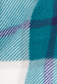 Plus Plaid Hooded Zip Front Jacket