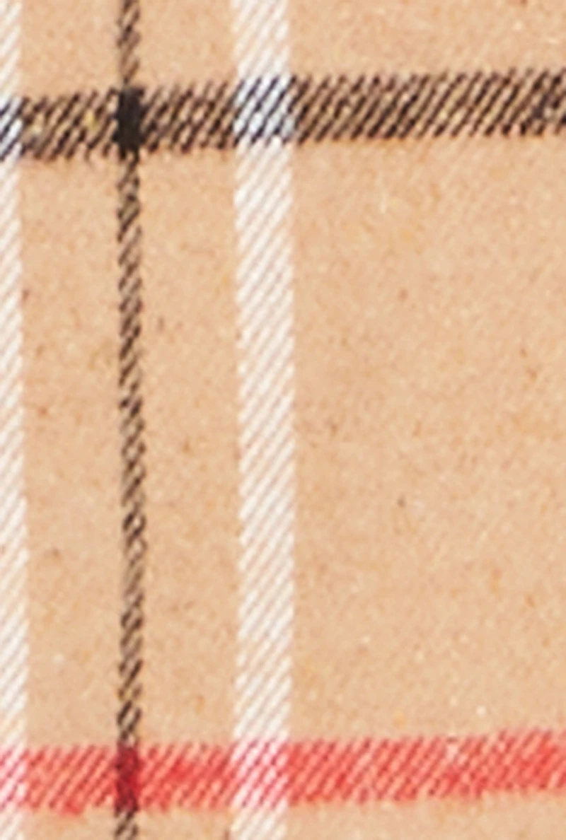 Plus Flannel Plaid Button Front Shacket