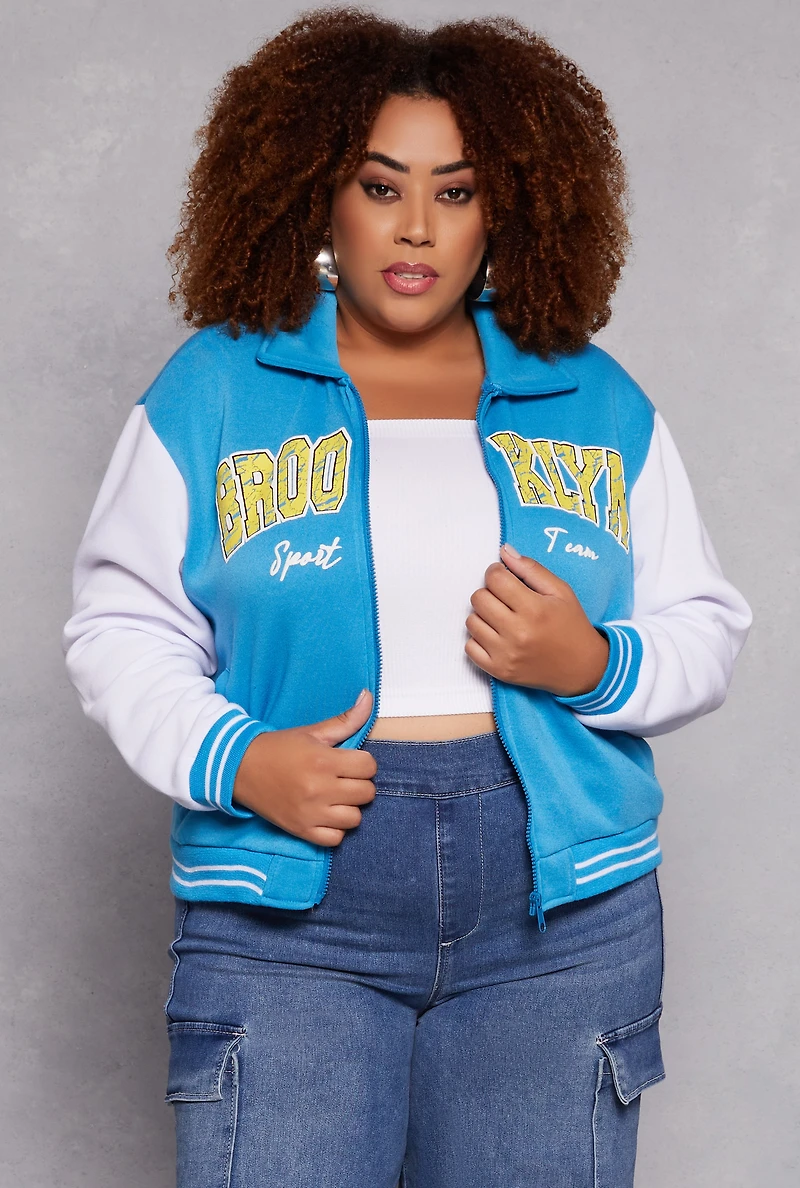 Plus Brooklyn Sport Team Varsity Jacket