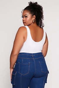 Plus Seamless Scoop Neck Tank Bodysuit