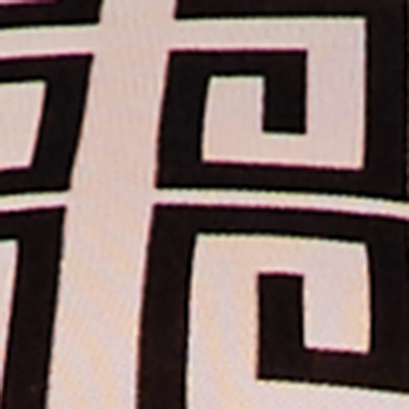 Plus Greek Key Velvet Burnout Half Zip Bodysuit