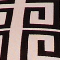 Plus Greek Key Velvet Burnout Half Zip Bodysuit