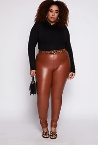 Plus Daisy Long Sleeve Mock Neck Bodysuit