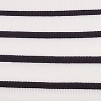 Plus Striped Ribbed Knit Fold Over Off Shoulder Top