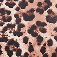 Plus Leopard Print Long Sleeve Scoop Neck Blouse