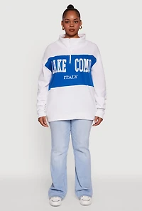 Plus Color Blocked Lake Como Graphic Sweatshirt