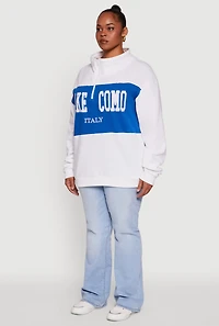 Plus Color Blocked Lake Como Graphic Sweatshirt
