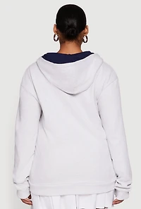 Womens Plus Size California Chenille Graphic Hooded Sweatshirt, Grey, Size 1X