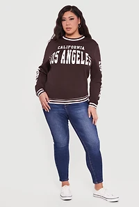 Plus California Los Angeles Graphic Sweatshirt