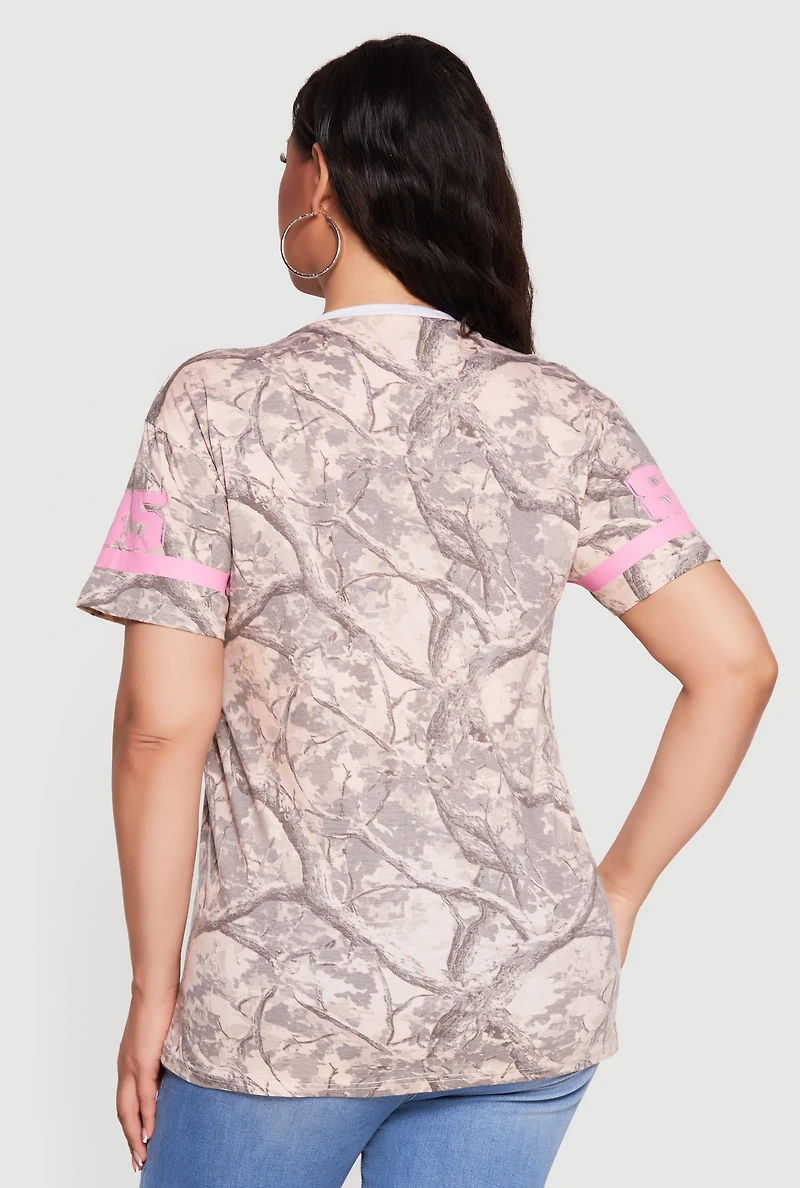 Plus New York 85 Graphic Hunter Camo Tee