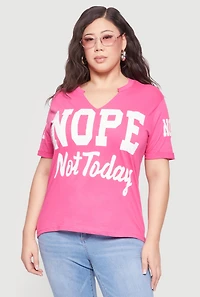 Plus Nope Not Today Graphic Tee