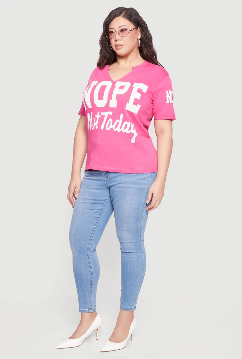 Plus Nope Not Today Graphic Tee