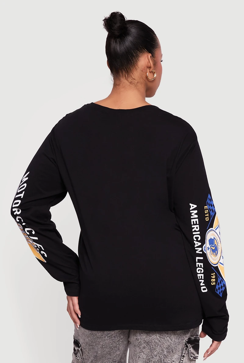 Plus Motorcycles American Legend Long Sleeve T-Shirt