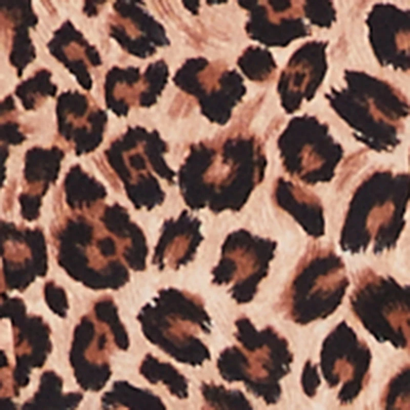 Plus Leopard Print Long Sleeve Button Front Shirt