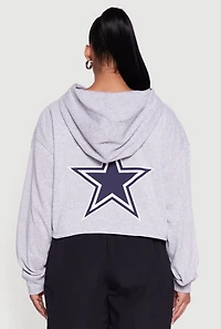 Womens Plus Size NFL Dallas Cowboys Graphic Hooded Sweatshirt, Grey, Size 3X