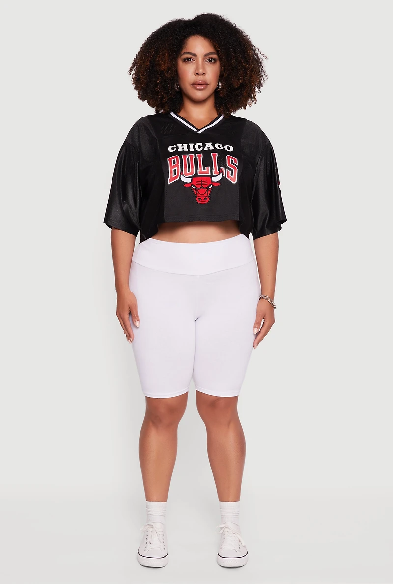 Womens Plus NBA Chicago Bulls Cropped Jersey,