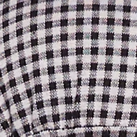 Plus Double Tie Front Gingham Plaid Top