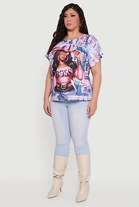 Plus Boss Girl Graphic Short Sleeve Tee