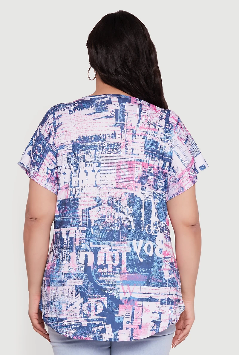 Plus Boss Girl Graphic Short Sleeve Tee