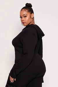 Plus Long Sleeve Hooded Top