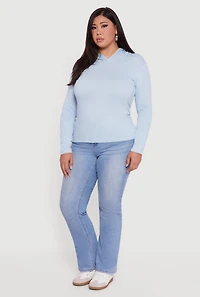 Plus Long Sleeve Pullover Hoodie