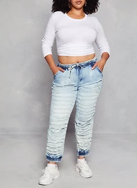 Womens Plus Size Long Sleeve Basic T Shirt, White, Size 1X