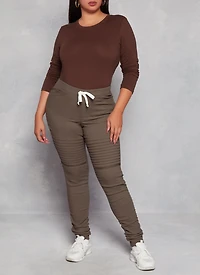 Plus Long Sleeve Basic T Shirt