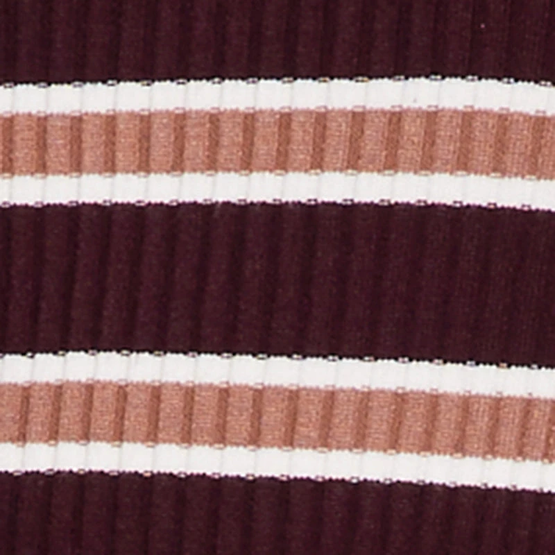 Plus Striped Rib Knit Polo Sweater