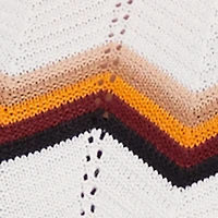 Plus Chevron Patterned Caged Back Sweater