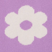 Plus Boucle Floral Long Sleeve Crew Neck Sweater