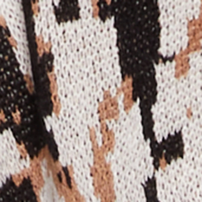 Plus Printed Distressed Hem Open Front Long Cardigan