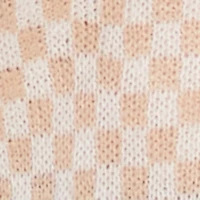 Plus Color Blocked Checkered Stripe Cardigan