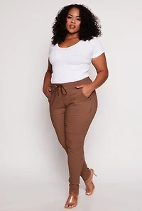 Womens Plus Size Seamless Greek Key Scoop Neck Top, White, Size 1X