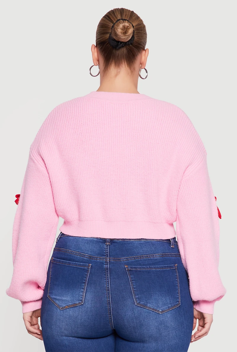 Plus Bow Detail Button Front Cardigan