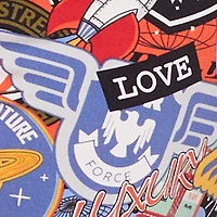 Plus Side Ruched Patterned Zip Front Cropped Jacket