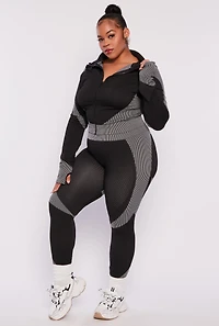 Plus Seamless Two Tone Leggings