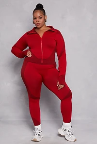 Plus Seamless Two Tone Leggings