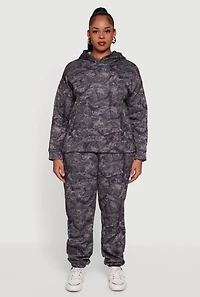 Plus Hunter Camo Fleece Pullover Hoodie