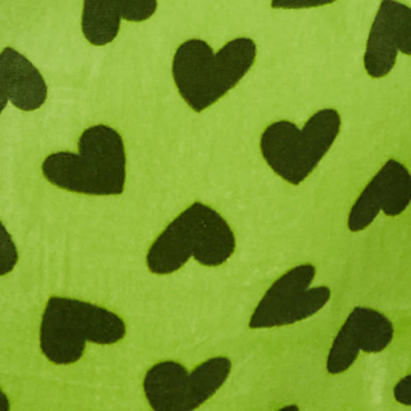 Plus Velour Heart Print Drawstring Waist Sweatpants