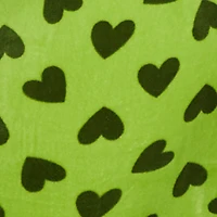 Plus Velour Heart Print Drawstring Waist Sweatpants