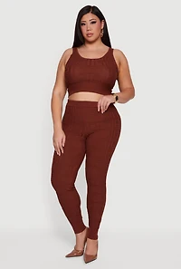 Plus Greek Key Knit Sleeveless Top